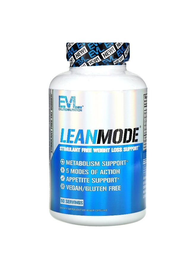 EVLution Nutrition, LeanMode, Stimulant Free Weight Loss Support, 150 Veggie Capsules
