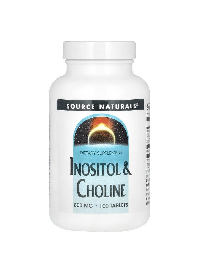 Source Naturals, Inositol & Choline, 800 mg, 100 Tablets