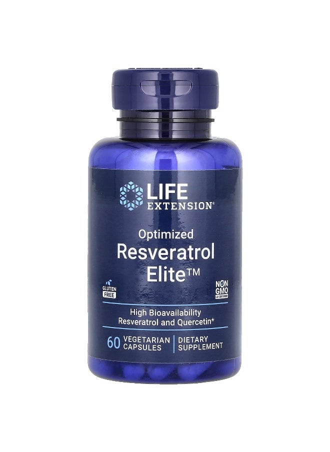 Life Extension, Optimized Resveratrol Elite, 60 Vegetarian Capsules