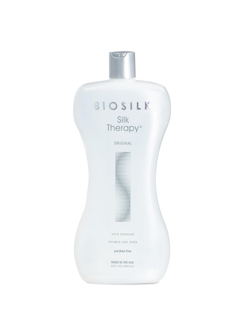 BioSilk Silk Therapy Original Reconstructing Treatment For Adding Shine  Helping Prevent Split Ends Sulfate Paraben  CrueltyFree 34 Oz
