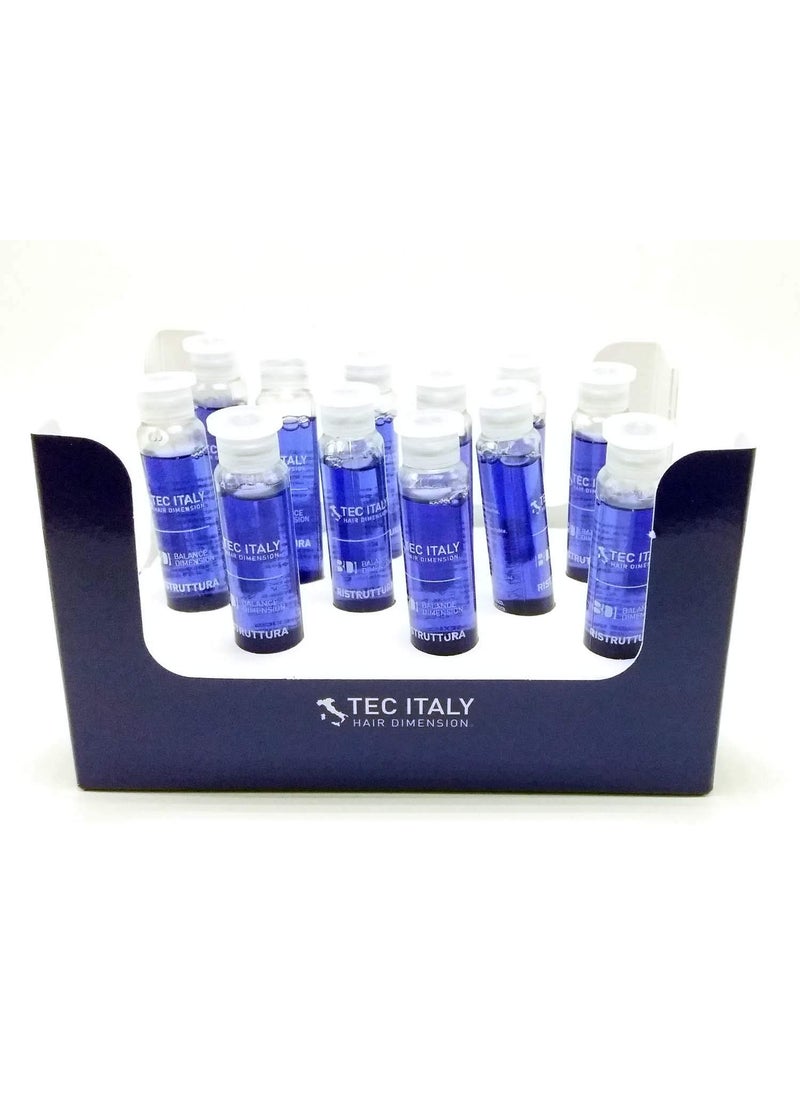 Tec Italy Recunstruct Hair Treatment Al Semi Di Lino 033oz 12 Count Ampolletas