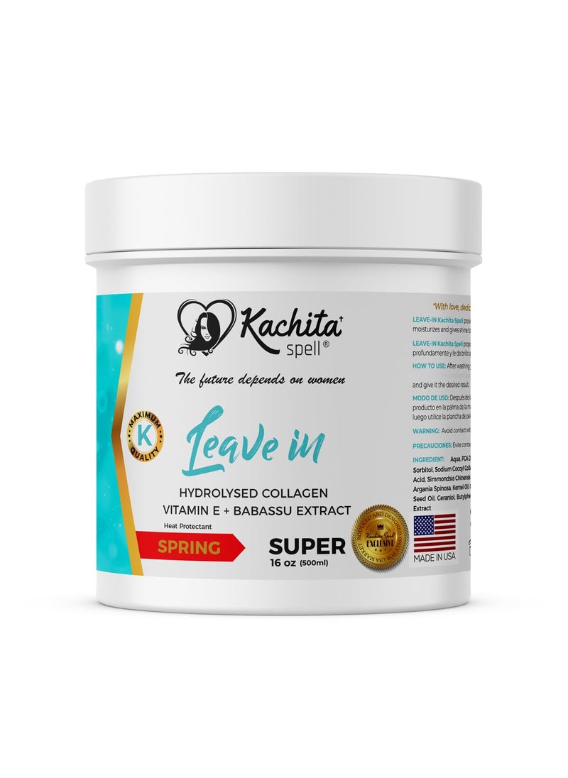 Kachita Spell New True LeaveIn Fabulous and Perfect Curls with Hydrolyzed Keratin Cream added 16 fLoz Made in USA