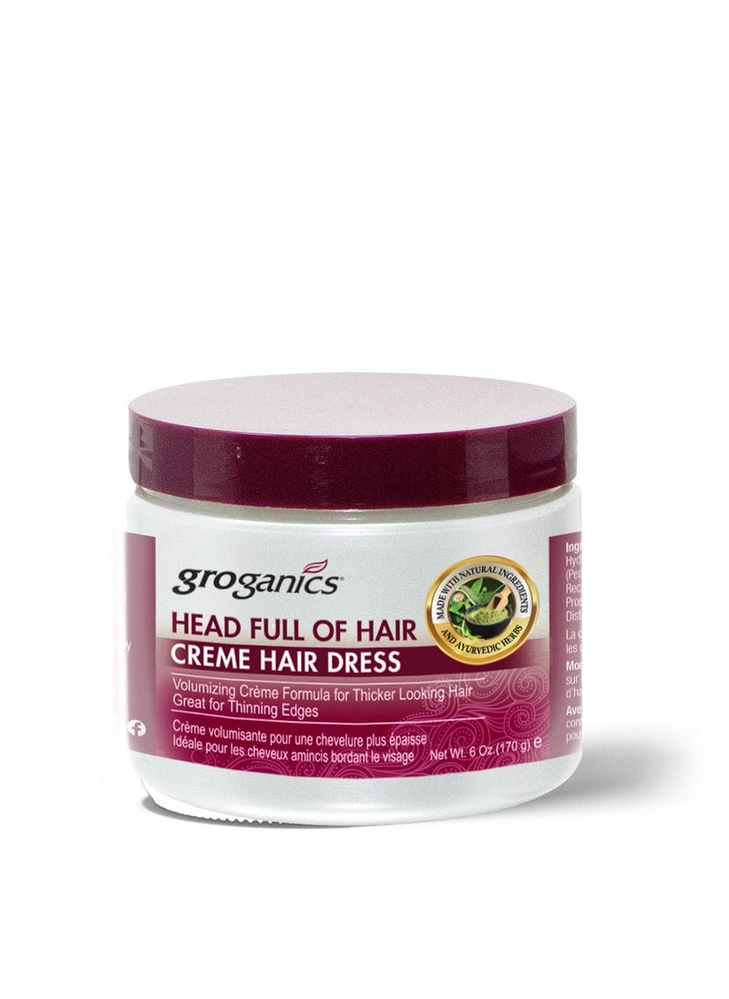 Groganics Head Full of Hair Creme Hair Dress 6 oz