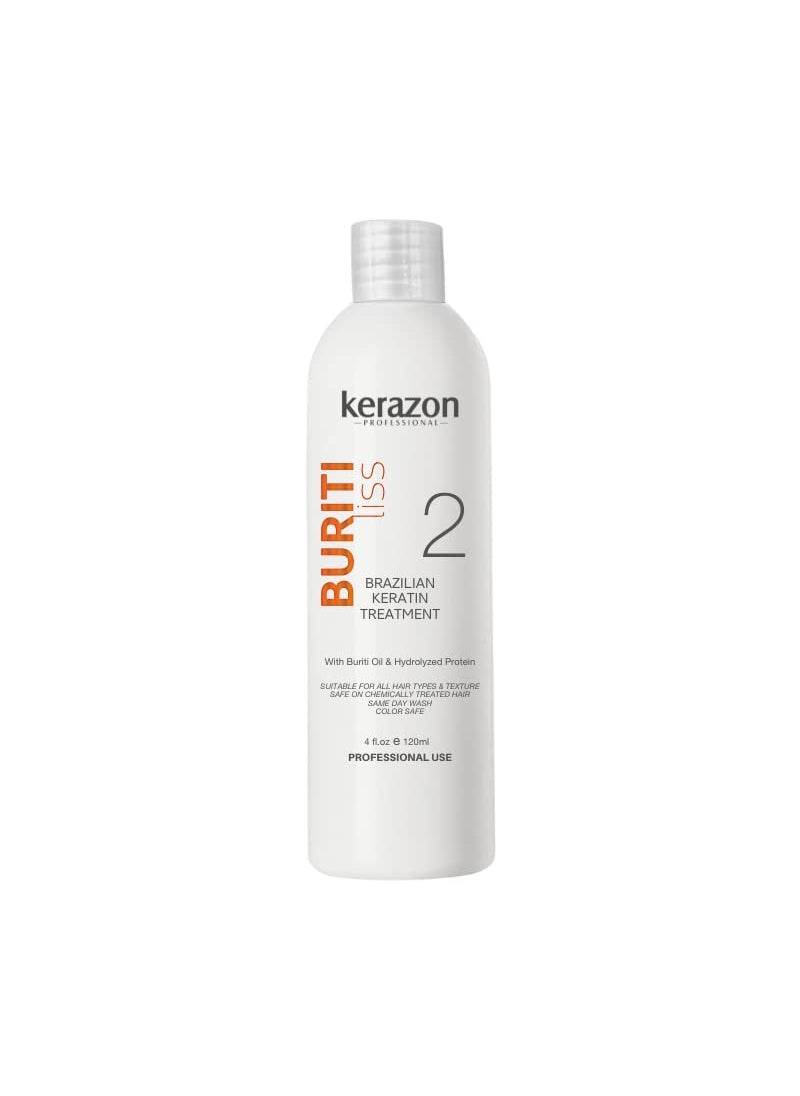 Brazilian Keratin Treatment Kerazon Buriti Liss 4oz120ml For all hair types Tratamiento de Keratina Importada Packaging may vary