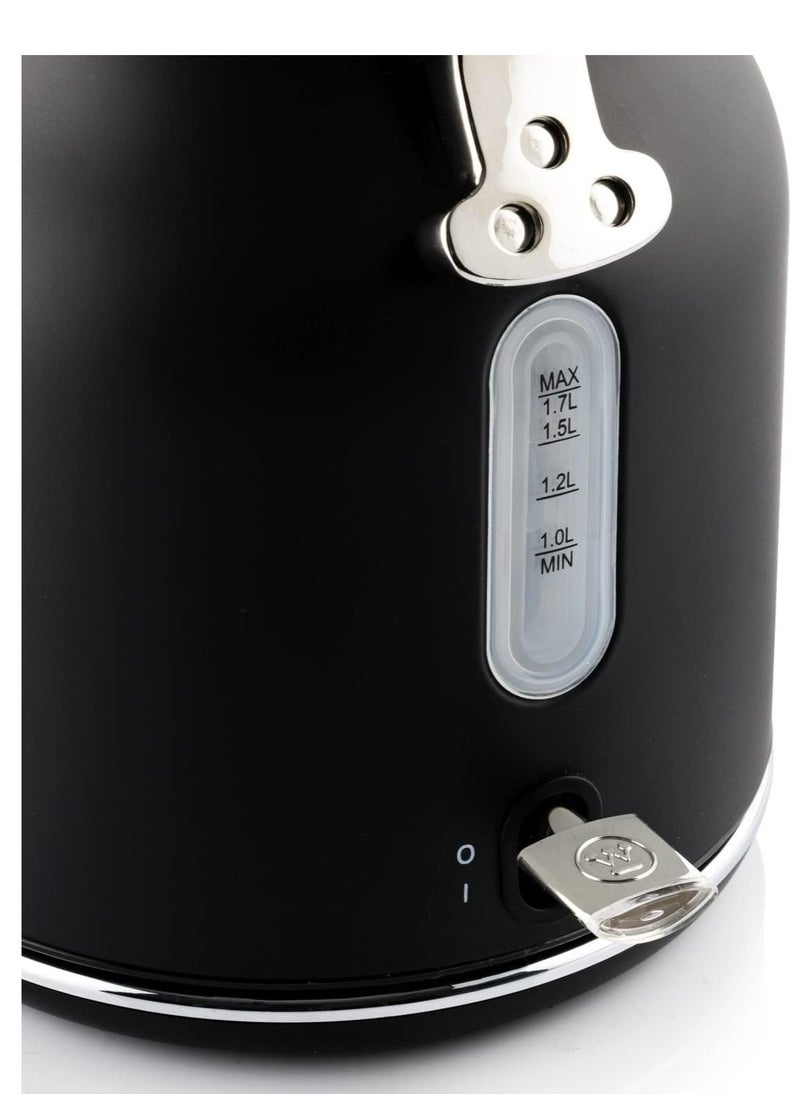 Westinghouse 1.7L Retro Electric Kettle – 2200W Fast Boil Water Boiler with Quiet Operation & Detachable Filter