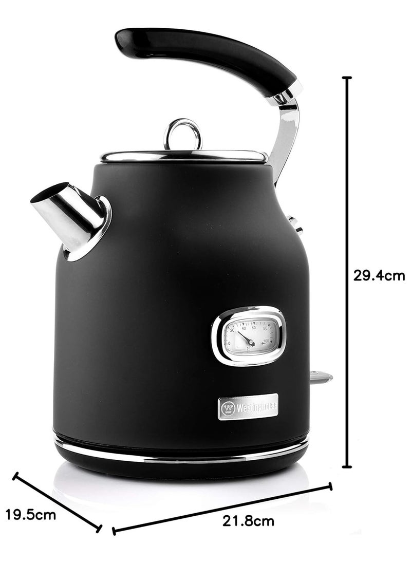 Westinghouse 1.7L Retro Electric Kettle – 2200W Fast Boil Water Boiler with Quiet Operation & Detachable Filter