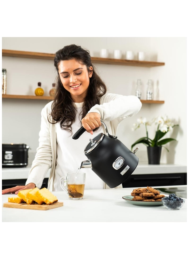 Westinghouse 1.7L Retro Electric Kettle – 2200W Fast Boil Water Boiler with Quiet Operation & Detachable Filter