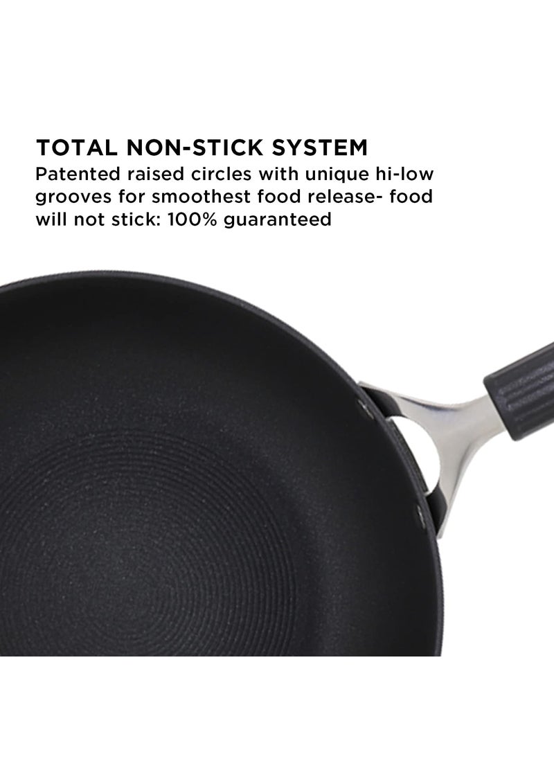 Circulon Origins Hard Anodised Aluminium Non-Stick Frypan | Frying Pan Big Size| Pan for Omelette | Non Stick Frying Pan Induction Base | Nonstick Fry pan for Cooking, 2.66 Liters/26cm, Black