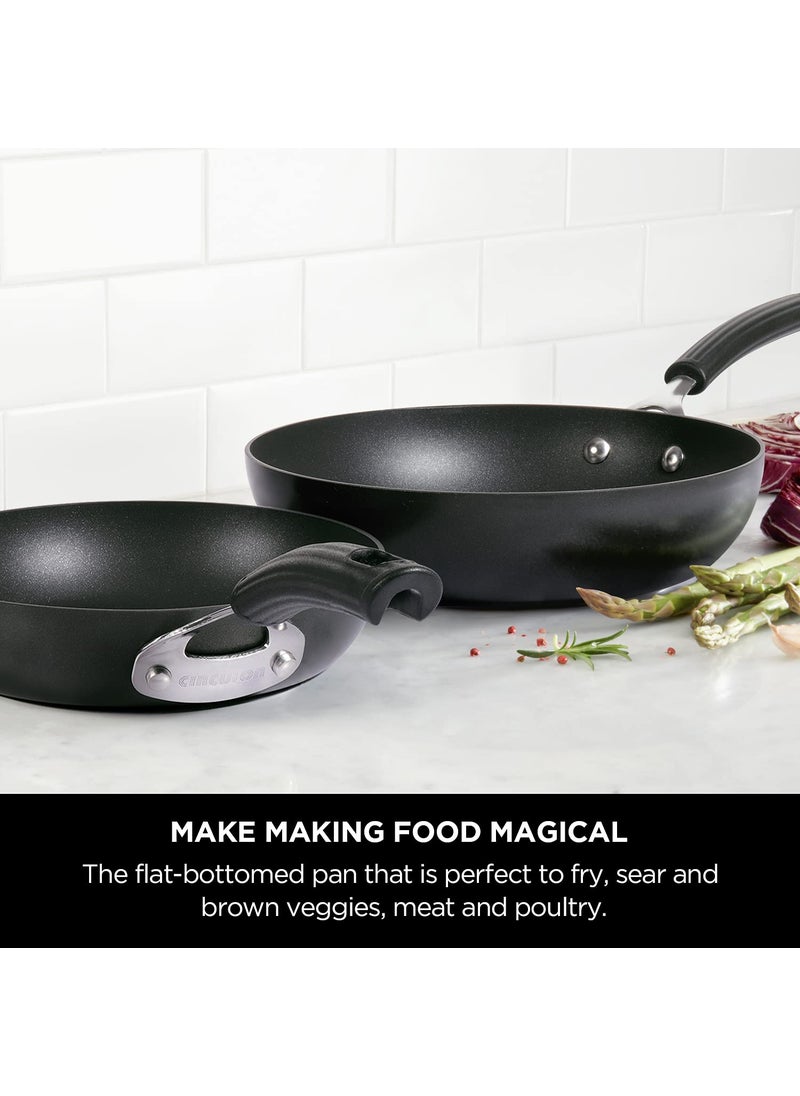 Circulon Origins Hard Anodised Aluminium Non-Stick Frypan | Frying Pan Big Size| Pan for Omelette | Non Stick Frying Pan Induction Base | Nonstick Fry pan for Cooking, 2.66 Liters/26cm, Black
