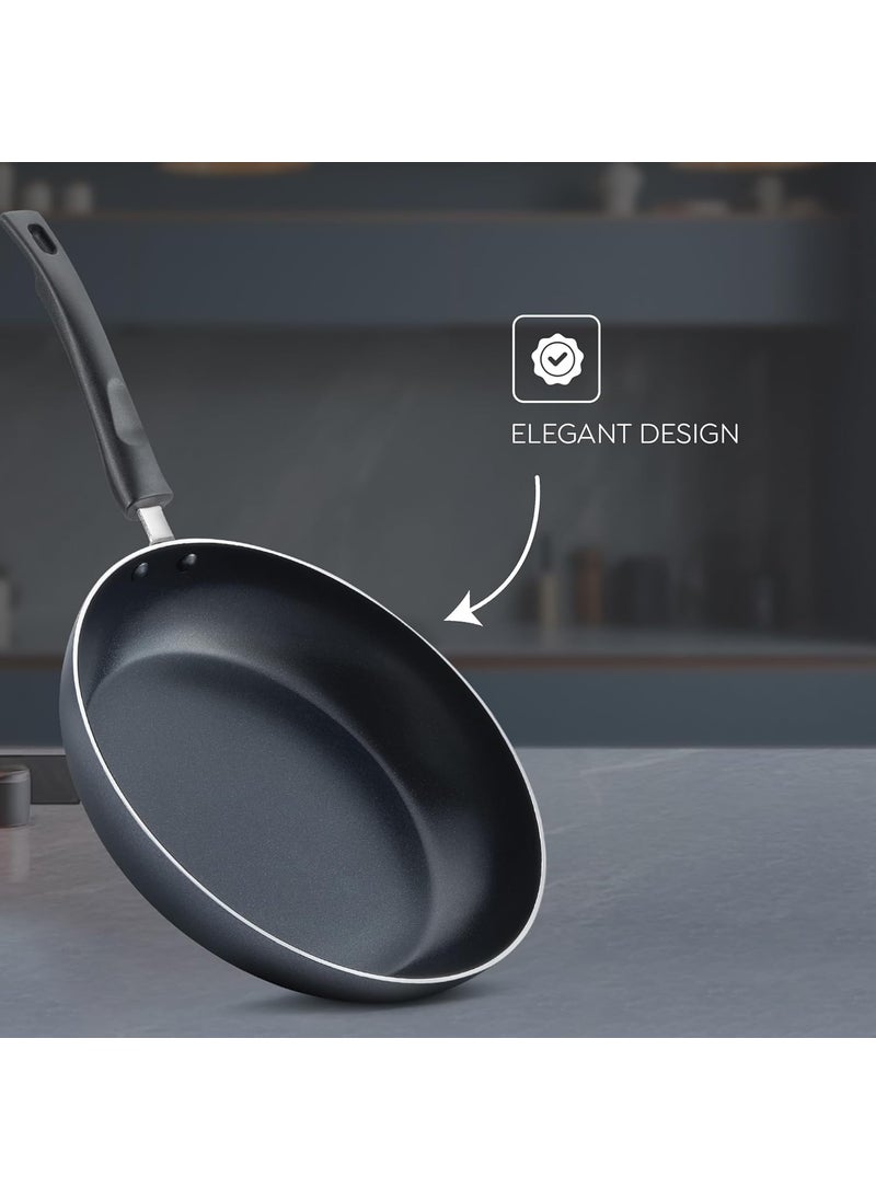 Judge by Prestige 20cm (1.1L) Everyday Non-Stick Fry Pan (Aluminium) |Low Oil Cooking | Easy to Clean |Cool Touch Handle