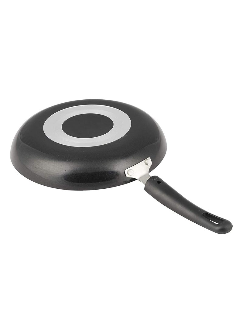 Kuber Industries Aluminium Non Stick Induction Base Frying Pan/Tapper Pan, 20 cm (Black)-KUBMART11738, Standard