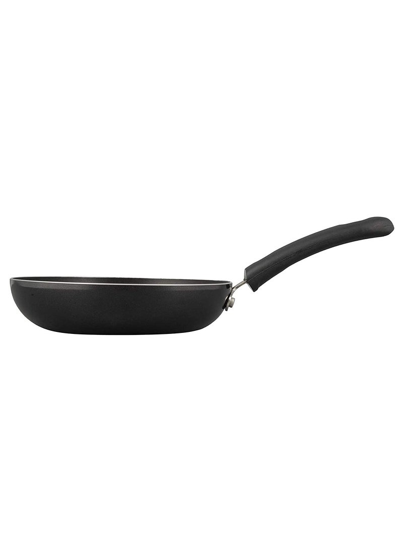 Kuber Industries Aluminium Non Stick Induction Base Frying Pan/Tapper Pan, 20 cm (Black)-KUBMART11738, Standard