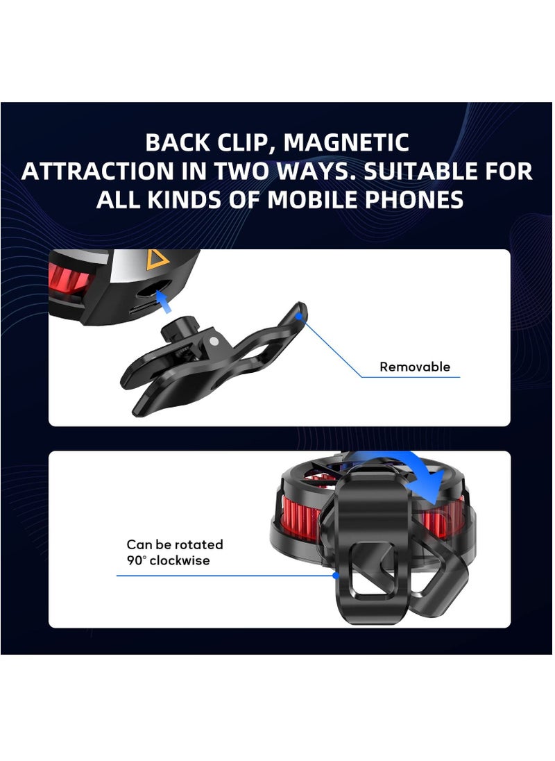 Mobile Phone Cooler Compatible with Magsafe Game Cooler Fan Designed for iPhone 12/13 Series Semiconductor Heatsink for PUBG Game Live StreamingVlog for 4-6.7 inches iOS/Android Without Noise