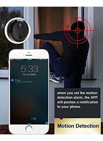 AUSHA4K Wireless Camera with Audio and Video,WiFi Mobile Connectivity, Night Vision, Motion Detection (C3 Wireless Smart CCTV)