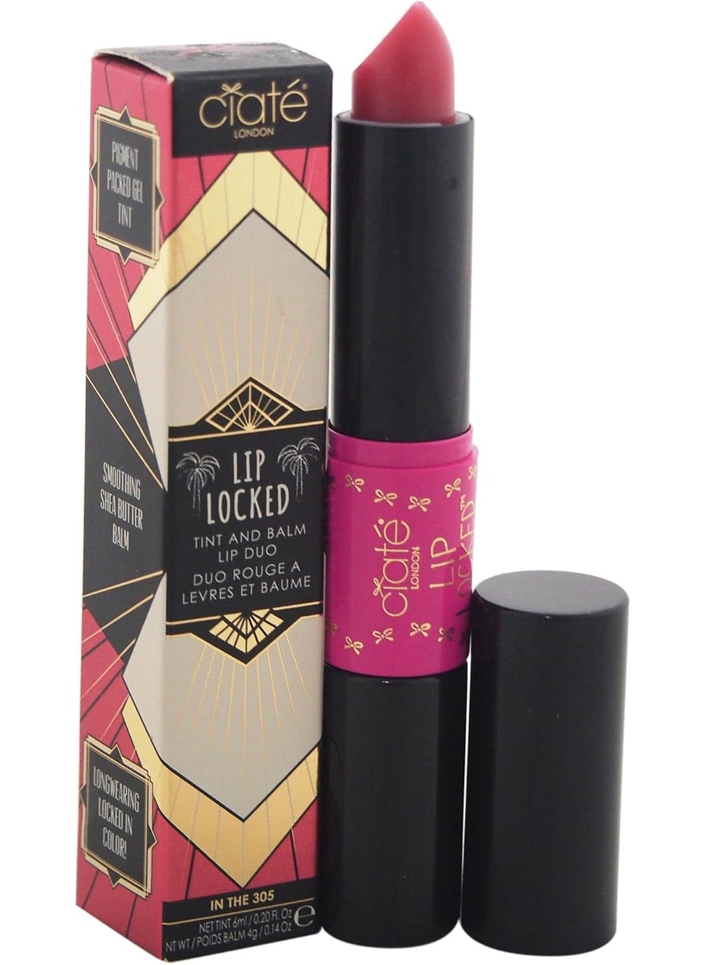 Ciate London Lip Locked Tint and Balm Lip Duo 305Fuchsia