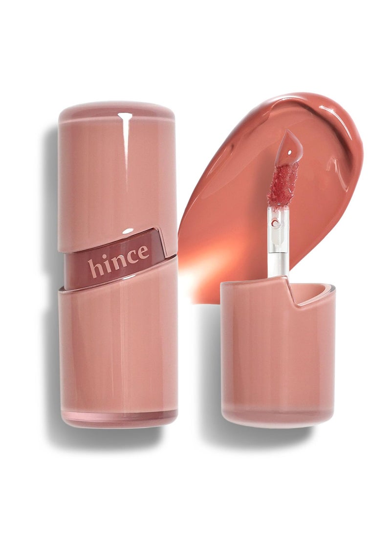HINCE Raw Glow Gel Tint  Glossy Dewy Lip Tint NonSticky  Long Wearing Lip Gloss for Natural Glass Glow Moisturizing Liquid Lipstick Vegan 013 floz BARE 01