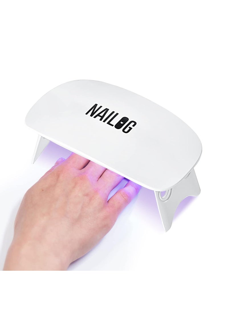 NAILOG UV LED Nail Lamp Mini 6W UV Light with USB Cable Portable Nail Dryer Light for Gel Nails Polish Manicure Handheld Nail UV Lamp for Curing
