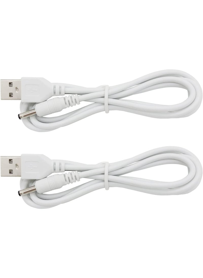 Charger Cord Replacement for Finishing Touch Flawless Pedi Electronic Pedicure Tool  USB to DC Barrel Cable 6 ft 2Pack