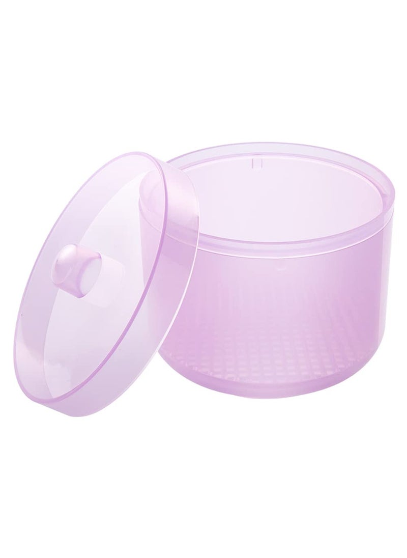 1 Piece Nail Art Tool Cleaning Cup Nail Art Tool Sterilizer Cup Nail Tools Cleaning Tray Box Container Net Basket Case Manicure Tools Jar Soak Box for Nail Art Accessories Purple