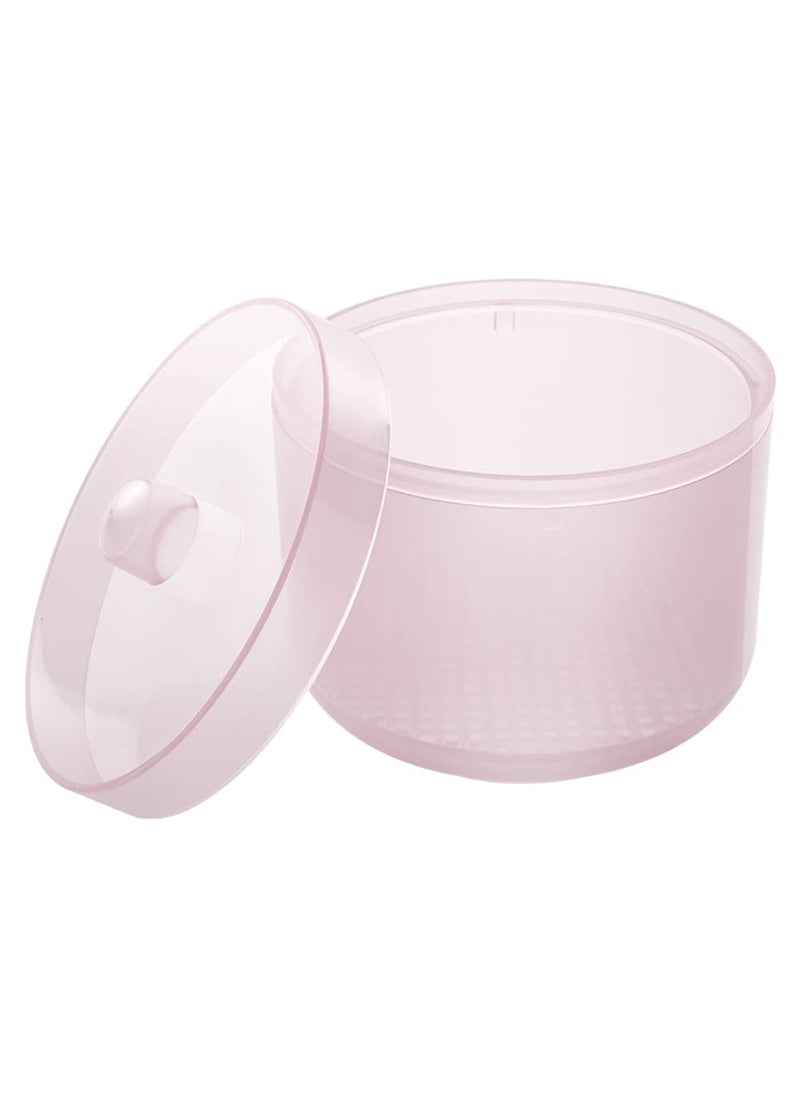 1 Piece Nail Art Tool Cleaning Cup Nail Art Tool Sterilizer Cup Nail Tools Cleaning Tray Box Container Net Basket Case Manicure Tools Jar Soak Box for Nail Art Accessories LightPink