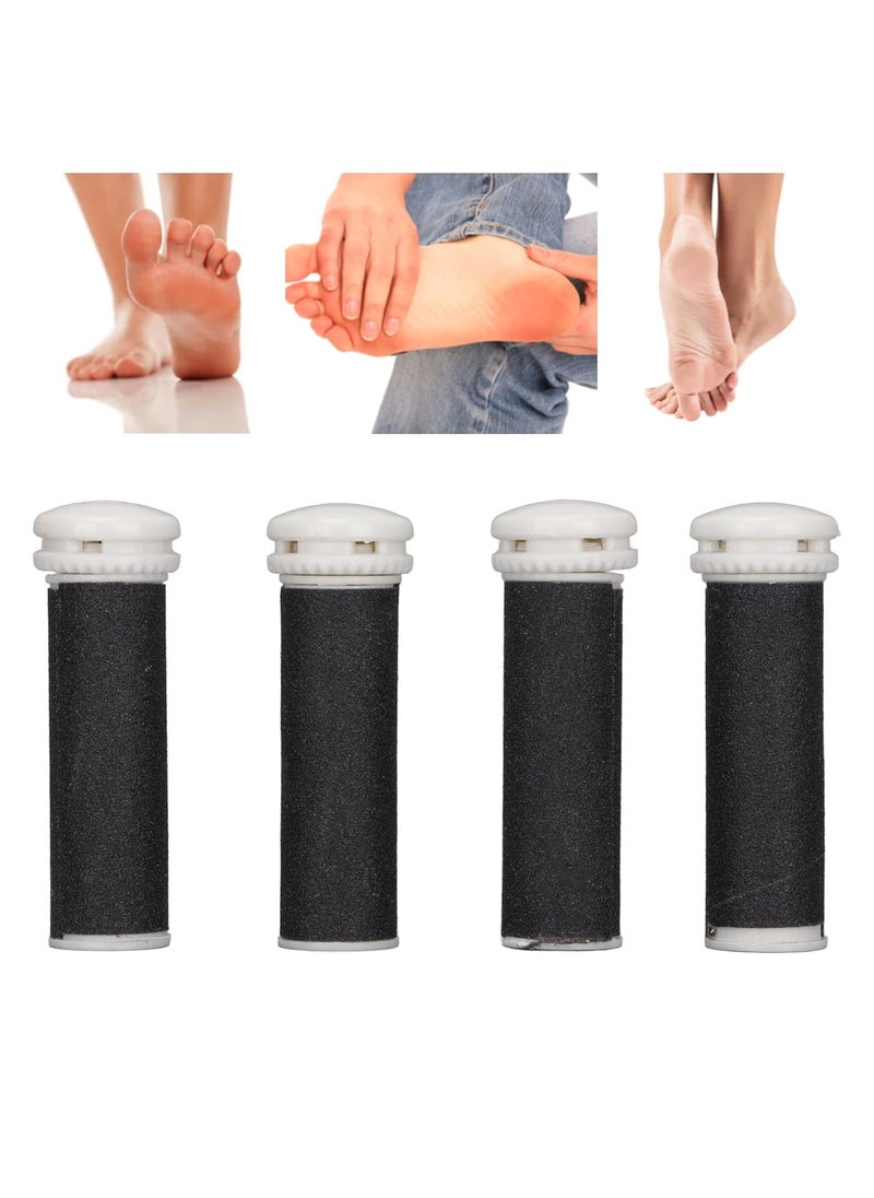 4pcs Replacement Roller Electric Foot File Grinding Tool Replacement Head Replacement Rollers Heads Refills for Professional Electric Pedicure Tools