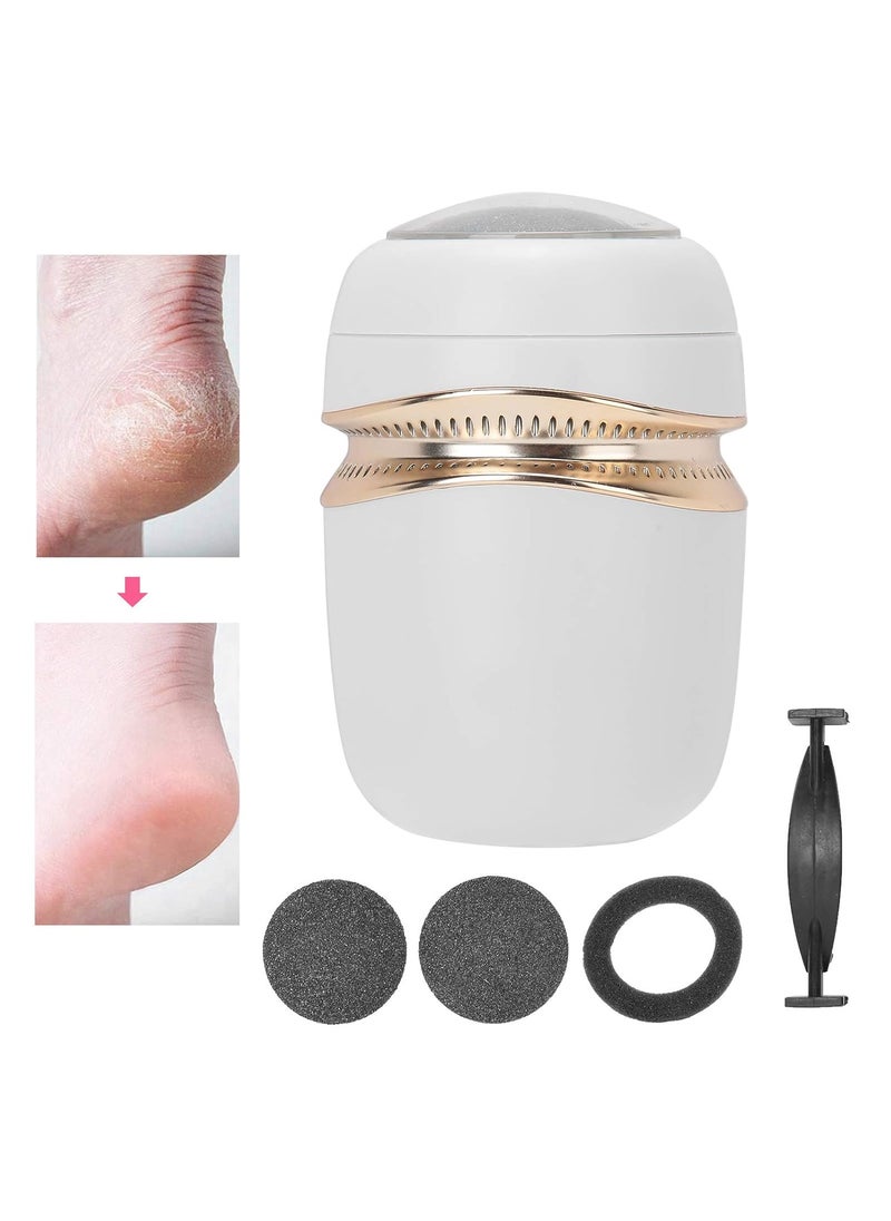 Electric Foot File Callus Remover Rechargeable Foot File with Vacuum for Men and Women Dead Hard Cracked Dry Skin Portable Foot Grinder Pedicure Tools with 3 Grinding Heads