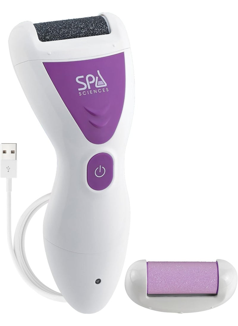 Spa Sciences Viva Most Powerful Pedicure Tool AvailableProfessional Electronic Foot Smoothing Pedi Tool for Removing Hard Dry Cracked SkinCalluses on Feet Rechargeable2 Treatment Heads Included