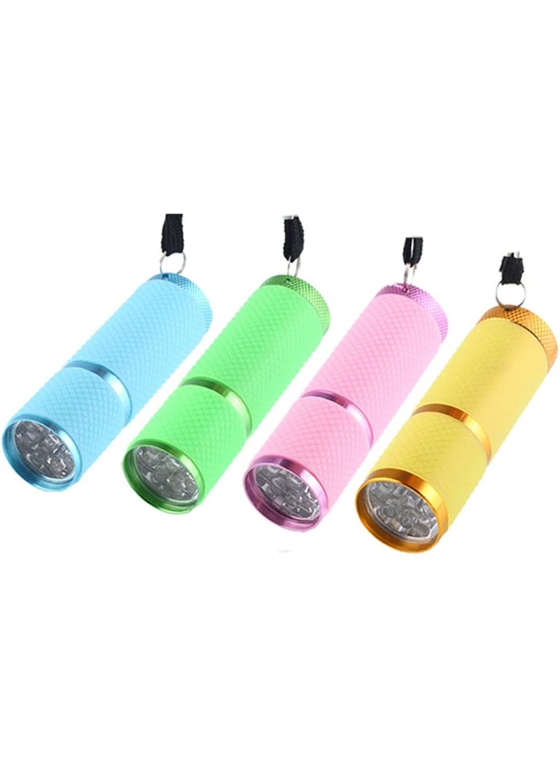 9 LED Small Glow Nail LampMini UV Nail Dryer for Gel Nails PolishPortable Flashlight for Nail Art4 Colors