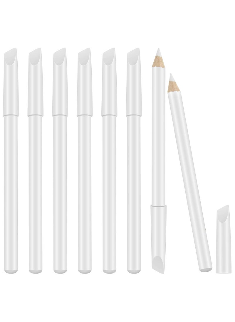 8 Pieces White Pencil Under Nail 2in1 Nail Whitening Pencils French White manicure Pencils with Cuticle Pusher for DIY French Art Manicure Supplies