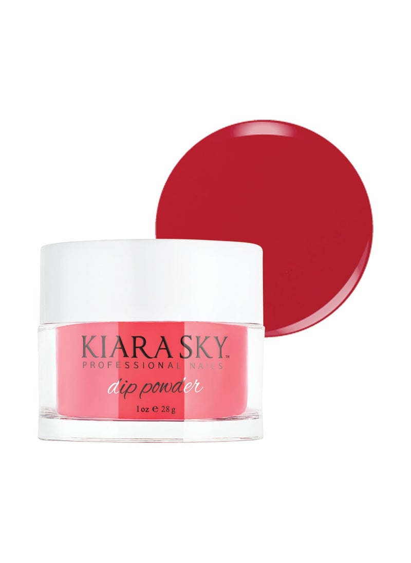 Kiara Sky Long Lasting Nail Dip Powder Red Tones 1 oz In Bloom Red
