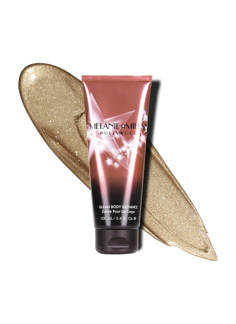Gleam Body Radiance All In One Makeup Moisturizer  Glow For Face  Body  Disco Gold 34 floz