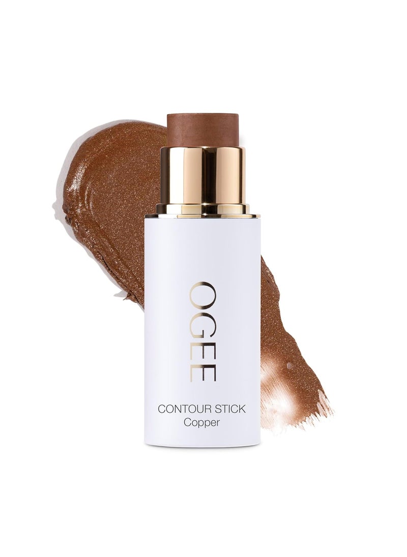 Ogee Sculpted Face Stick COPPER  RADIANT COCOA Certified Organic Bronzer Stick  Contour Makeup  MultiUse Bronzer Stick for Face