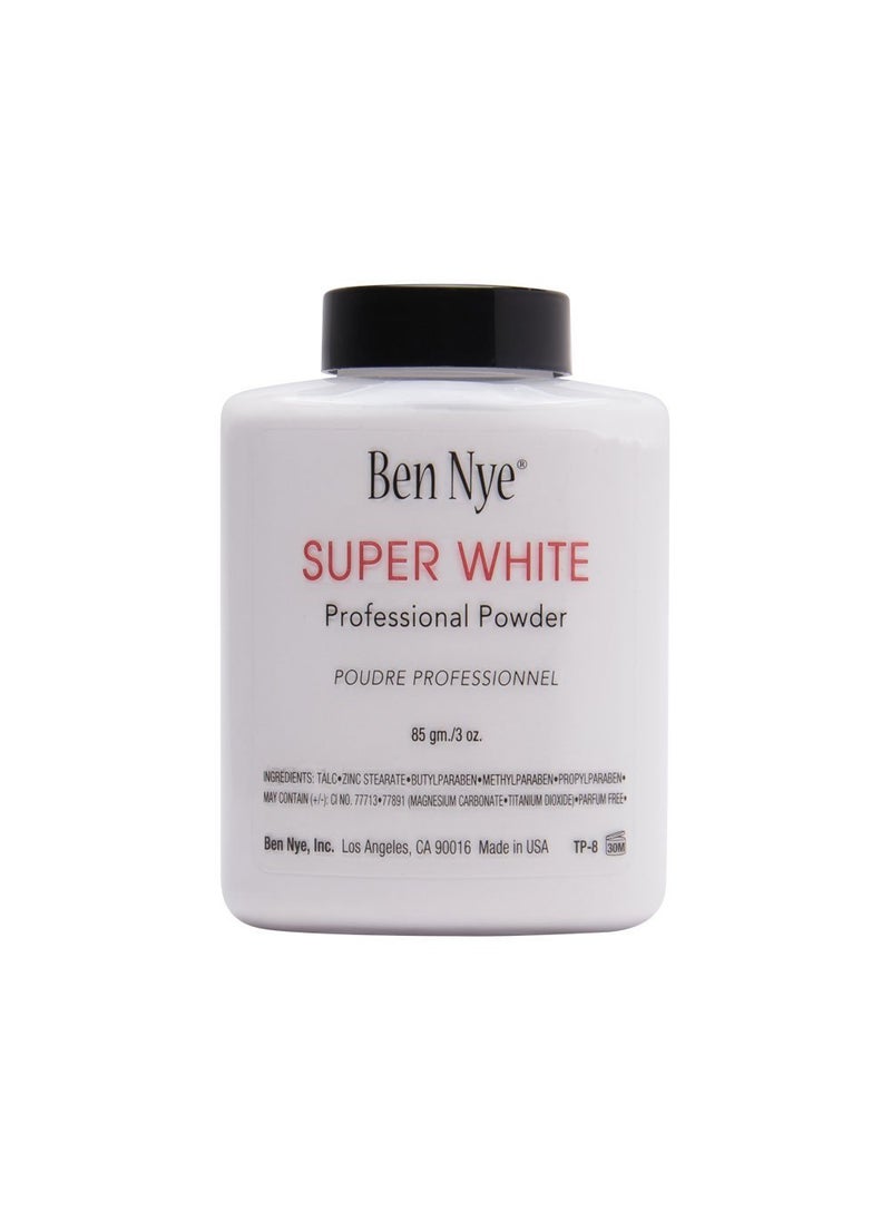 Ben Nye Super White Translucent Face Powder 3 Oz Shaker Jar