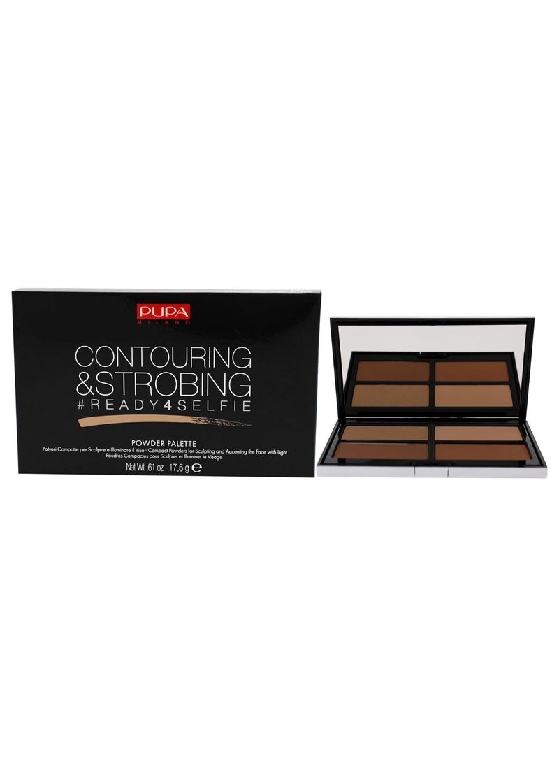 PUPA Milano Ready4Selfie Contouring And Strobing Powder Palette  Illuminates And Sculpts The Face  Minimizes Blemishes  Provides A Smooth And Natural Look  Paraben Free  002 Medium  061 Oz