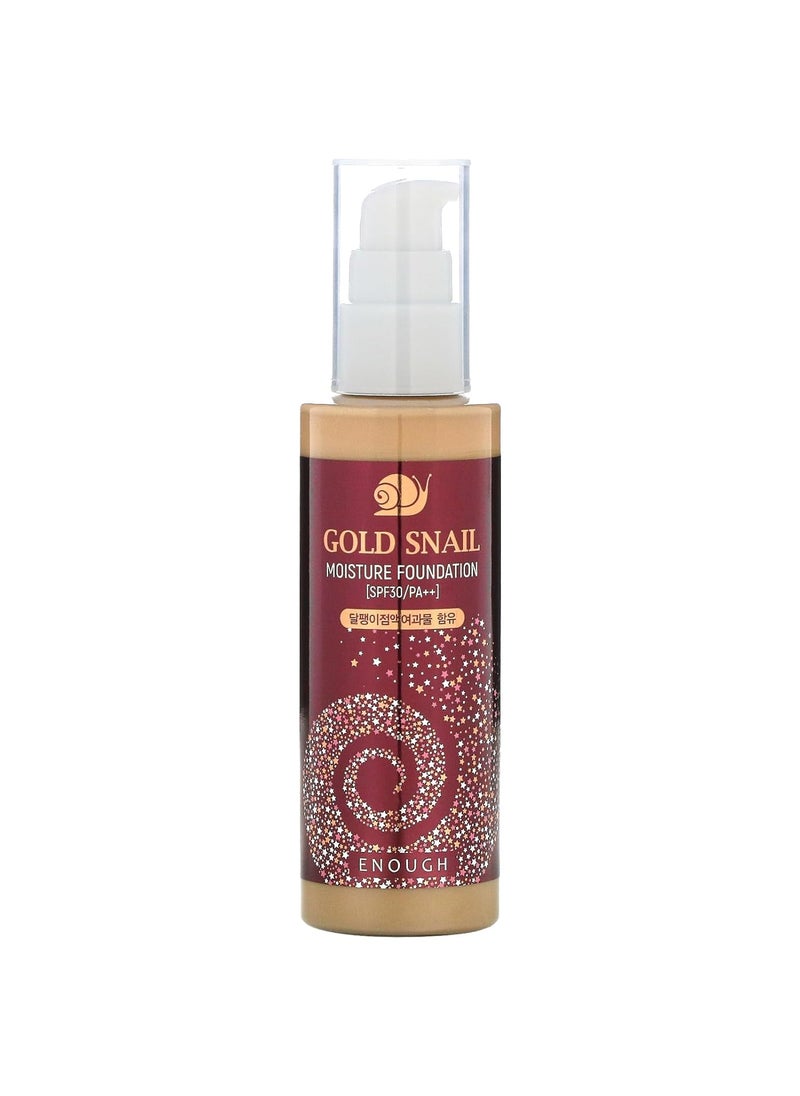 Enough Gold Snail Moisture Foundation 21 Transparent Beige 338 fl oz