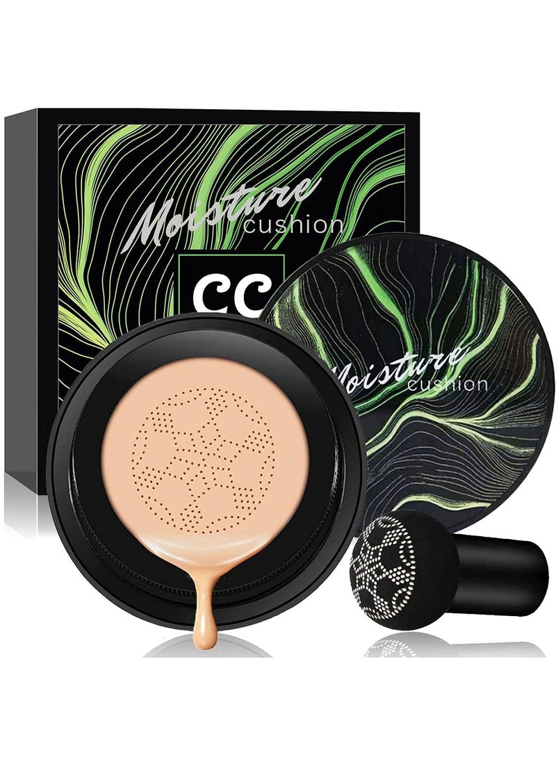 Mushroom Head Air Cushion CC Cream Foundation Moisturizing Concealer BB Cream Nude Long Lasting Matte CC Cream Face Makeup Base Natural Color