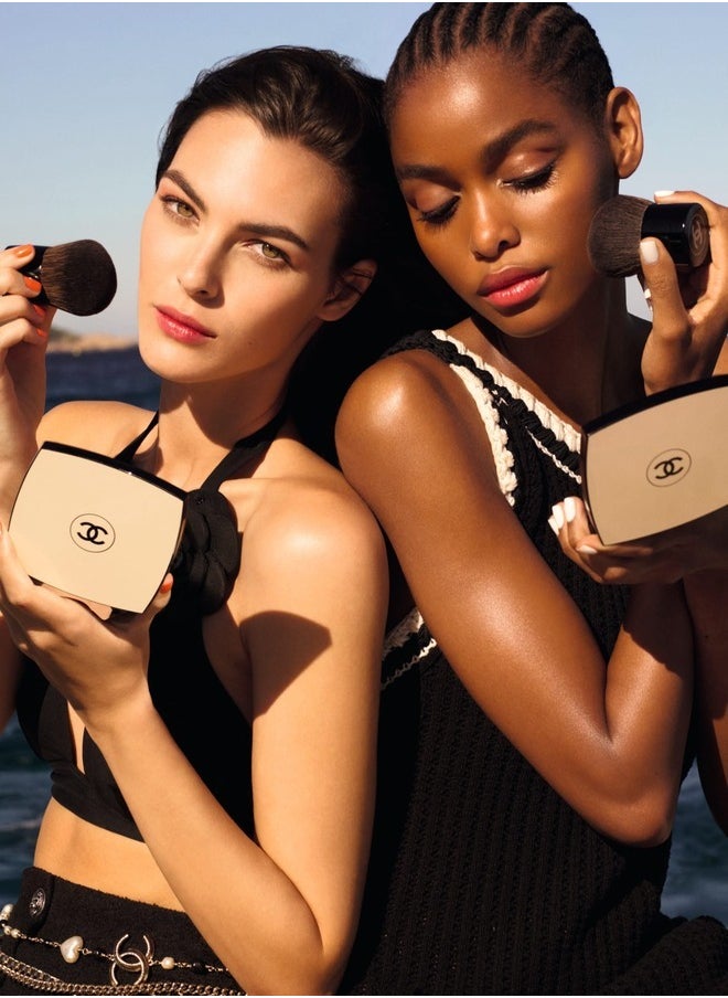 CHANEL Les Beiges Healthy Glow Sun-Kissed Face Powder in Light Coral, 15g – Illuminating Bronzer & Blush for a Natural, Radiant Complexion