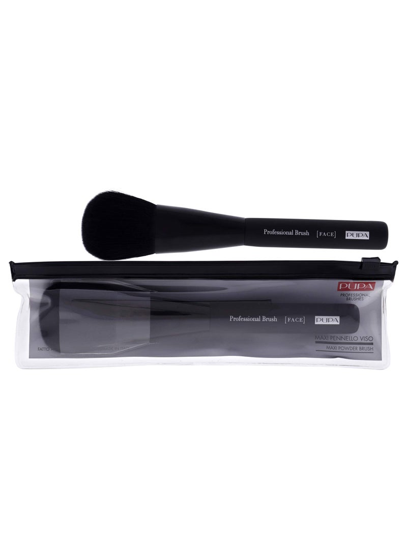 PUPA Milano Maxy Powder Brush - Ideal For Bronzers, Face Powders, And Powder Highlighters - Flawless Application On Wide Area Of Face And Body - Full Round Shape Bristles - Super Easy To Clean - 1 Pc