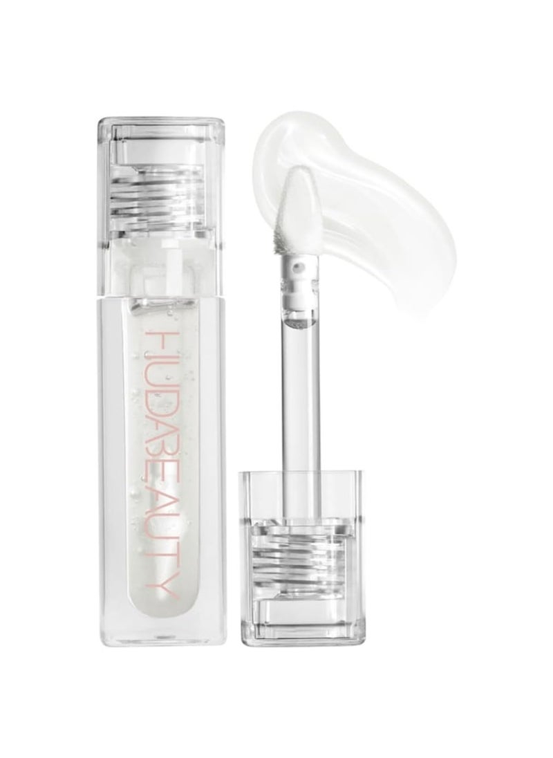 Huda Faux Filler Extra Shine Lip Gloss  Glassy Clear  13 fl oz  39 mL