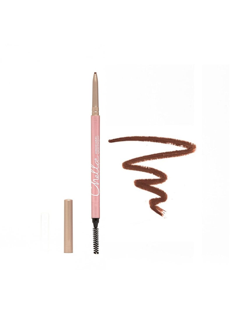 Chella Eyebrow Pencil  Vegan Gluten Free Cruelty Free Paraben Free Long Wearing Smooth Consistency Awesome Auburn