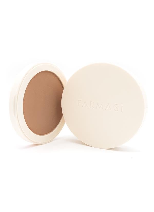 FARMASi Powder Bronzer Blush Skin Makeup Highly Pigmented Cushiony Formula with Nourishing Vegetable Squalene and SmoothSatin Finish Refreshing Moisture Boost 04 Fl Oz 12g 04 Santorini