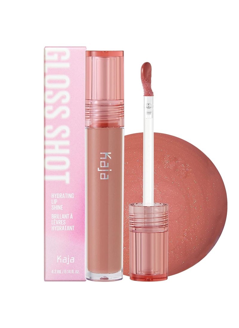 Kaja Lip Balm  Gloss Shot 03 Honey Drizzle  High Shine NonSticky with Jojoba Oil Sheer Hydrating Juicy Plumper Looking Nonirritating Shea Butter Nourishing Treatment 014 FL Oz