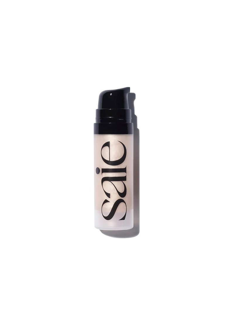 Saie Mini Glowy Super Gel Lightweight Illuminator  Luminizer  Makeup Primer for Glowing Skin  Enriched with Vitamin C  Hydrating Squalane Oil  Starglow 05 oz