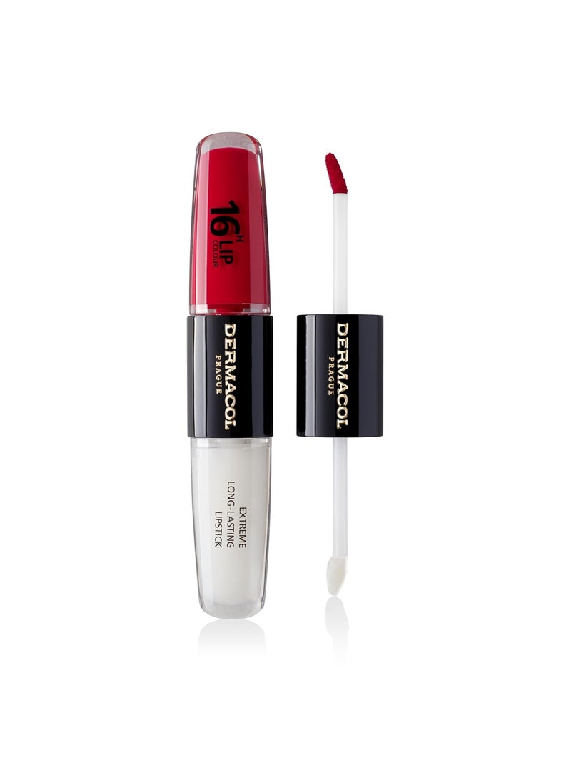 Dermacol NEW 16Hour Lip Colour Highly Pigmented Glossy Lip Stain TwoPhase Lip Plumper Gloss Kissproof Lip Makeup Products with Matte and Glitter Finishn3