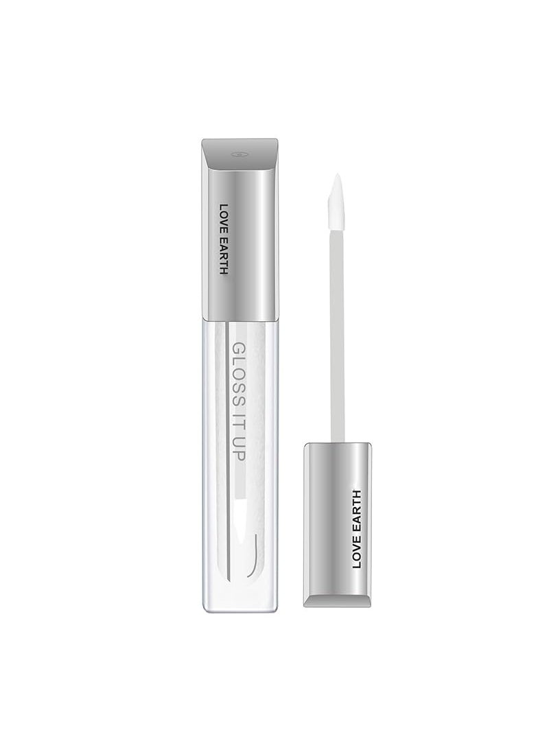 Love Earth Liquid Lip Gloss Midnight Runner For Soft  Dewy Lips Enriched With Vitamin E  Almond OilLip Color For Glossy LookLightweight Non Sticky Lip Shiner For Moisturizing Lips 3ml Transparent