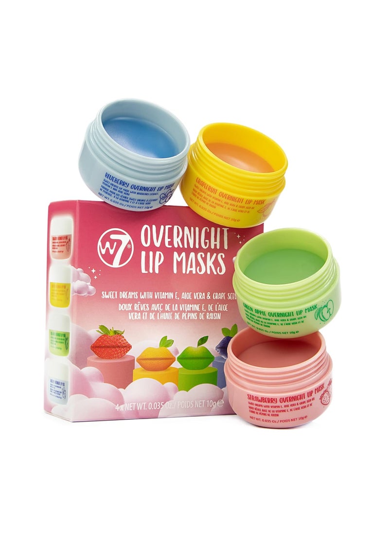 W7 Sweet Dreams Overnight Lip Masks  Gift Set  Lip Treatment with Aloe Vera  Vitamin E  Hydrating Moisturizing Formula
