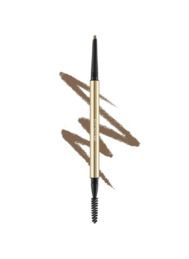 FOCALLURE Eyebrow PencilDualSided Brow BrushLong Lasting  Smudge Proof Definer Eye Brow Pen MakeupRetractableUltra Fine TipFills in Sparse Areas and GapsBlonde