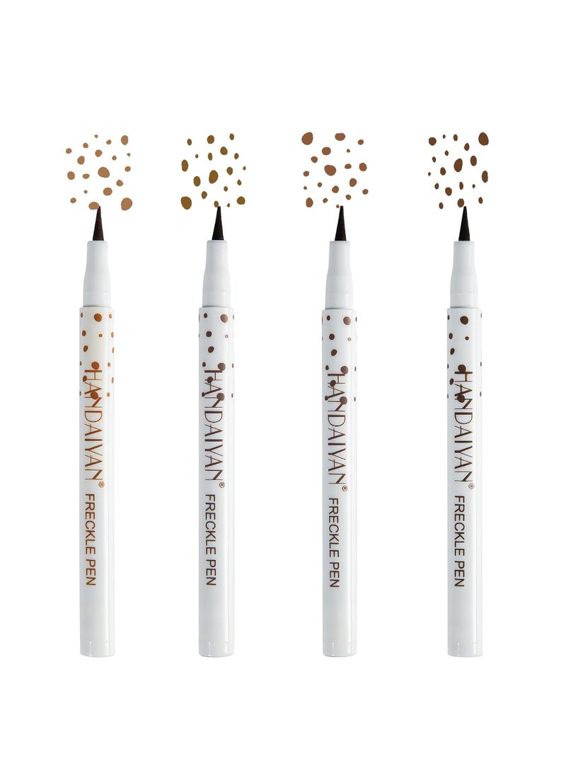 Freckle Pen 4 Colors Kit  Natural Lifelike Faux Freckle Makeup Pen Waterproof Long Lasting Create Sunkissed Skin4Pack