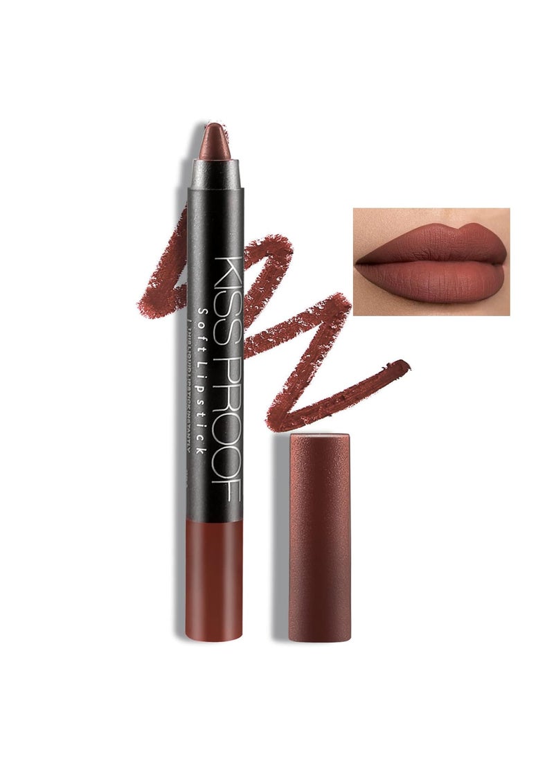 Boobeen Matte Lipstick Pencil Lip Crayon Stick Matte Velvet Lipgloss Creamy Lip Liner Full Coverage High Pigment Waterproof NonFade Lipstick for Women Matte Lip Stain with Smooth Makeup