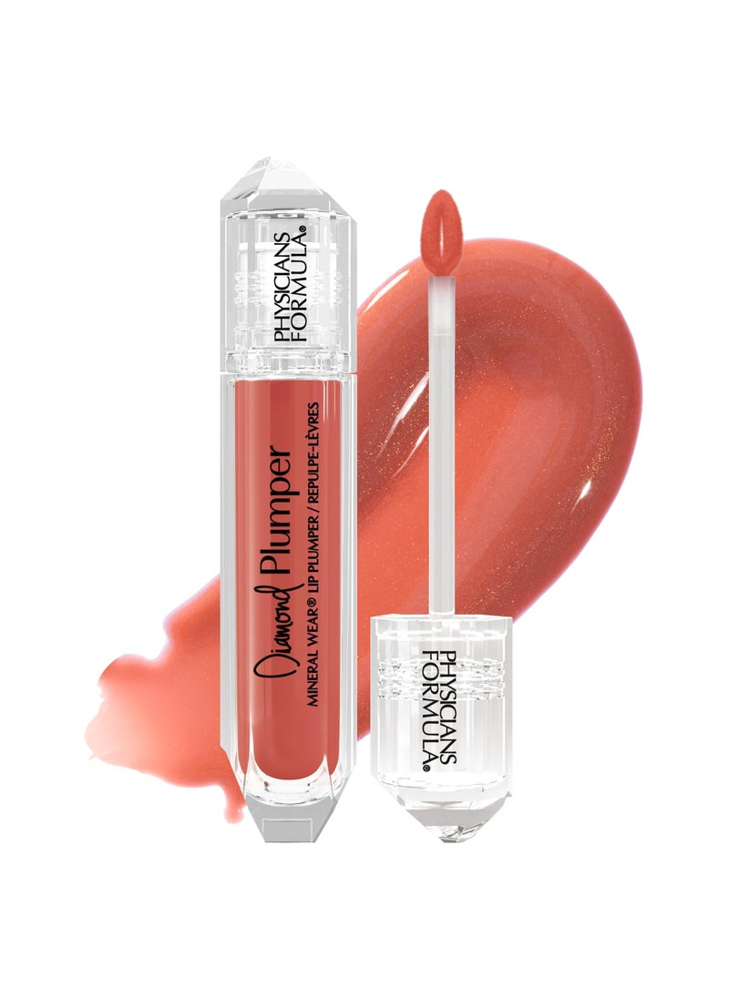 Physicians Formula Mineral Wear Diamond Lip Plumper Gloss Dermatologist Tested Champagne Cushion Cut